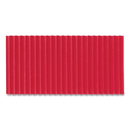 Pacon Corobuff Corrugated Paper Roll, 48" x 25 ft, Flame Red 11031